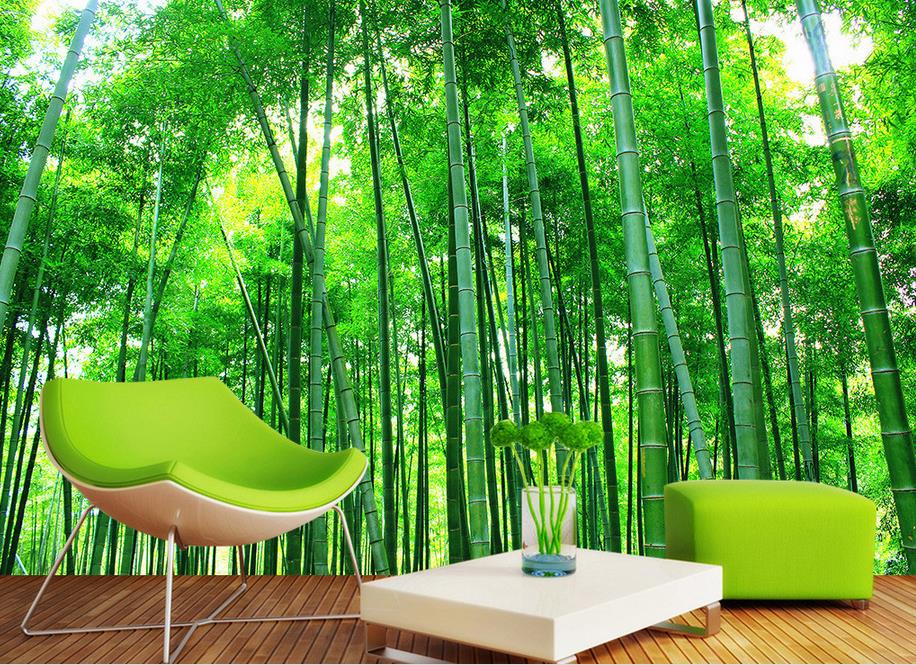 Wallpaper Dinding  Ruang Tamu Motif  Hutan Bambu Nirwana 