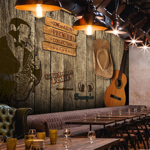 Desain Cafe Yang Keren Dengan Wallpaper Dinding - Nirwana 