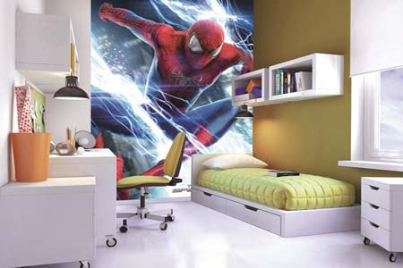 7 Desain Kamar Tidur Anak Laki laki Tema Spiderman 